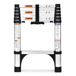 Telescoping Ladder, SocTone 12.5 FT Aluminum