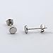 14k Yellow Gold Tiny Circle Stud Earrings