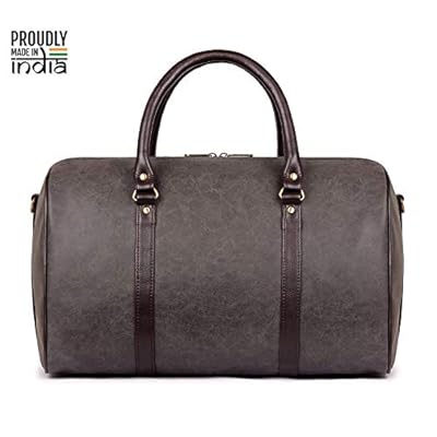 The Clownfish Lincoln Vegan Leather 29 L Travel Duffel Bag (Ash Grey)