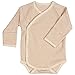 Niteo Baby Organic Cotton Kimono Onesie Bodysuit Long Sleeve with Side Snaps