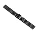 Kai Tian Solid Stainless Steel Watch Band Bracelet Watch Strap 24mm with Double Locking Clasp for Men Women Black