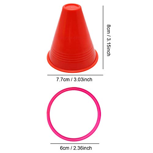Kids Toy, Ring Toss 16pcs Carnival Combo Set 10pcs Ring Toss Rings with 6pcs Plastic Cone for Children Kids Party Game Toys