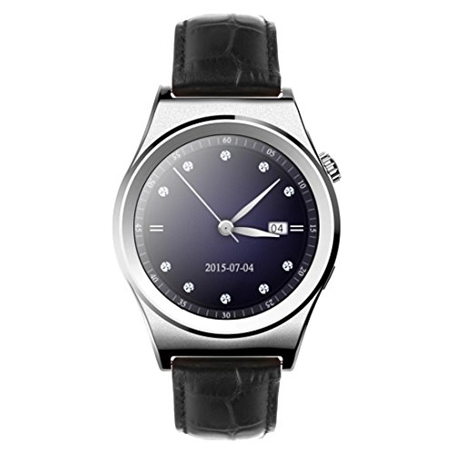 Sinma 1.3 inch Smart Watch with Fitness Tracker Siri & Heart Rate Monitor Function, Silver