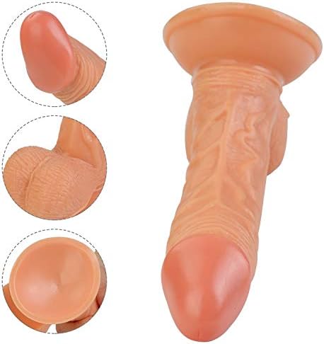 7“ Silicone-Dîldɔ with Strong Suction Cup Back Foot Massage for Women H108
