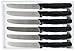 Victorinox Cutlery 6-Piece 4-1/2-Inch Wavy Edge with Round Tip Steak Knife Set, Black
