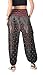 CandyHusky Elastic Waist Loose Fit Baggy Gypsy Hippie Boho Yoga Harem Pants (Black Galaxy)