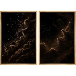 MUDECOR Framed Canvas Print Wall Art Set Golden