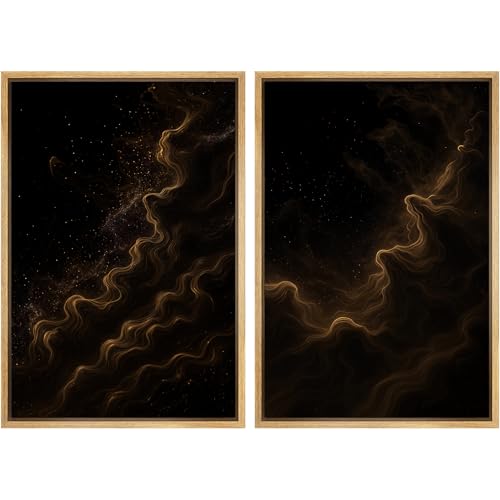 MUDECOR Framed Canvas Print Wall Art Set Golden