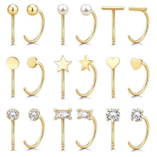 GEMQUEEN Backless Half Hoop Earrings