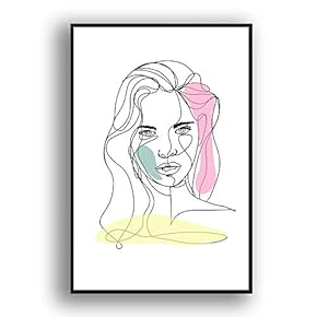 Framed Canvas Wall Art for Living Room, Bedroom Fashion Girl Canvas Prints for Modern Home Decoration Ready to Hang - 16"x24" inches