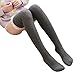Sankuwen 1 Pair Knee Thigh Winter Soft Warm Lace Sock Legging (Dark Grey)