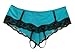 Trixx Intimates Women's Crotchless Boyshorts Panty Turquoise Blue