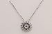 Sun Shape Special Design Turkish Evil Eye Handmade 925 Sterling Silver Round Cut Sapphire White Topaz Rhodium Necklace