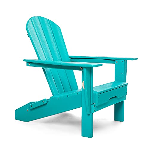 RESINTEAK Folding Adirondack Chair, All Weather Resistant, AdultSize