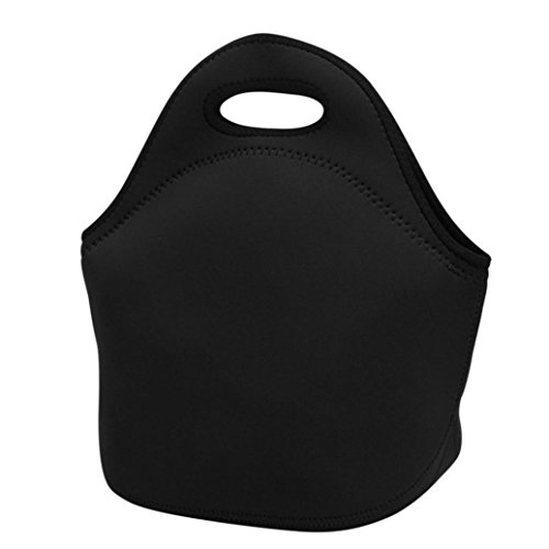 Hot sale!Todaies Neoprene Lunch Tote Bag Insulated Waterproof Lunch Box for Women Adults Kids 2017 (30cm x 15cm x 28cm, Black) - Thumbnail 4