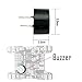 BETAFPV Super Loud DC 5V Active Alarm Buzzer Beeper Tracker 2 Terminals Electronic Continuous Sound Buzzer 12X9.5mm and 9X5.5mm for FPV Racing Drone