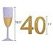 Threemart Glittery Gold Cheers to 40 Years Banner for 40th Birthday Wedding Anniversary Party Decoration