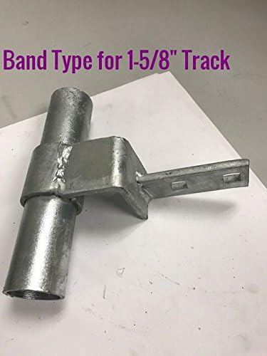 Chain Link Fence Rolling Gate Band Type Track Bracket for 1-5/8" Track - (2 Pc Pack)