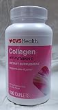 CVS Health Collagen WITH VITAMIN C Dietary Supplement Supports Skin & Joints 120 CAPLETS