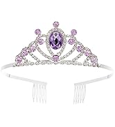Gortin Girls Crystal Tiara Crown Silver Children Princess Crown for Birthday Party Rhinestones He...