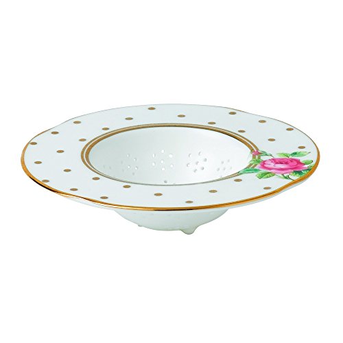 Royal albert new country roses tea strainer, white