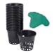 GROWNEER 12-Pack 3 Inch Garden Slotted Mesh Net Cups, Heavy Duty Net Pots with 10Pcs Plant Labels, Wide Lip Bucket Basket for Hydroponics
