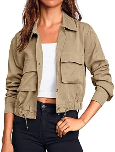 Amazon.com: tuduoms Women's Trendy Leather Short Jackets Casual