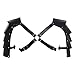iiniim Men's Adjustable Faux Leather Body Chest Harness with Shoulder Armors Buckles