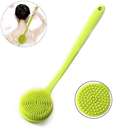 Bath Body Brush with Long Handle Shower Back Brush Soft Silicone Bristles Bath Massage Back Scrubber Remove Dead Skin