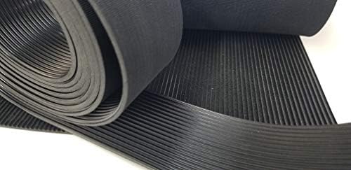 Rubber Sheet Warehouse Fine Rib V Groove Matting Non Slip Outdoor Rubber Mats. Amazing Non-Slip gripping Durable Quality. Excellent for Tool Box, Truck Bed, Grill Splatter Guard, Safety ramp and Boat
