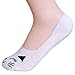 QBSM 3 Pack Womens Girls Cute Cat Socks Cotton No Show Liners Low Cut Socks Mother's Day Gift