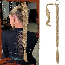 SOFEIYAN Long Braid Ponytail Extension with Hair