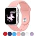 top4cus Apple Watch Band 38mm Soft Silicone Replacement Sport Strap iWatch Band for Apple Watch 38mm Model - Medium/Large - Vintage Rose