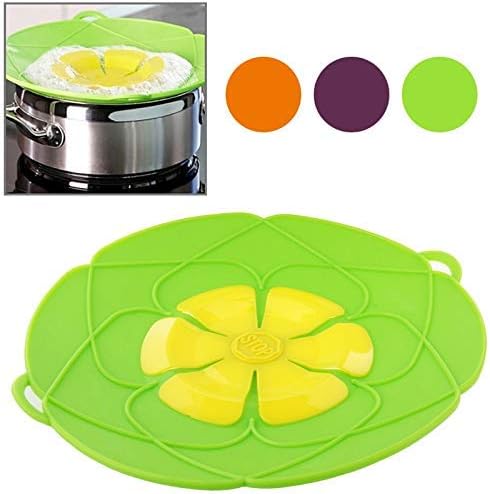 LYDB New Spill-Proof, Anti-Flutter and Heat-Resistant Silicone Pot Cover (Ramdom Color Delivery)