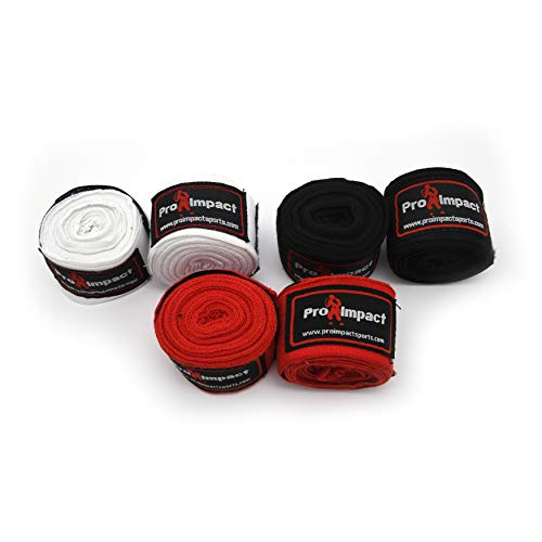 Pro Impact Mexican Style Boxing Handwraps 180" with Closure Elastic