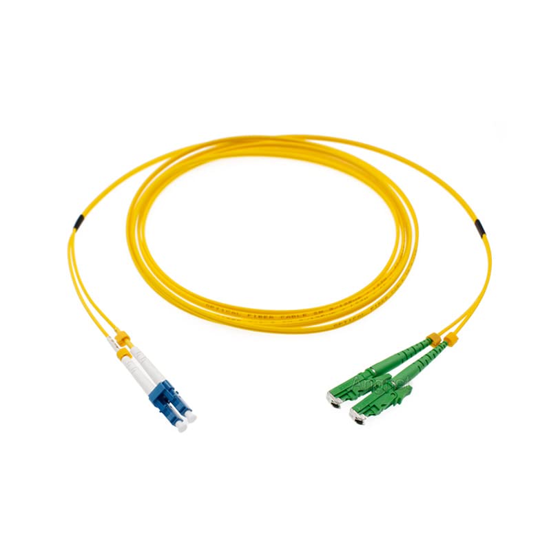 CHB 5 Meter Duplex Fibre Optic Patch Cable SC LC FC E2000 APC UPC Single Mode OS2 9/125 Yellow Patch Lead 2mm Fiber Patchcord (LC/UPC - E2000/APC)