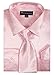 Milano Moda Men's Dress Shirt with Tie/Handkerchief HLSG08 New York Brand