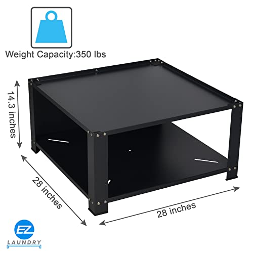 EZ Laundry Pedestal 28" For Washing Machine & Dryer Base Platform With Storage Shelf