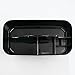 mDesign Plastic Office Storage Organizer Caddy Tote with Handle for Cabinet, Countertop, Desk, Workspace - Holds Erasable Pens, Colored Pencils, Washi Tape, Notebook - Large - Black