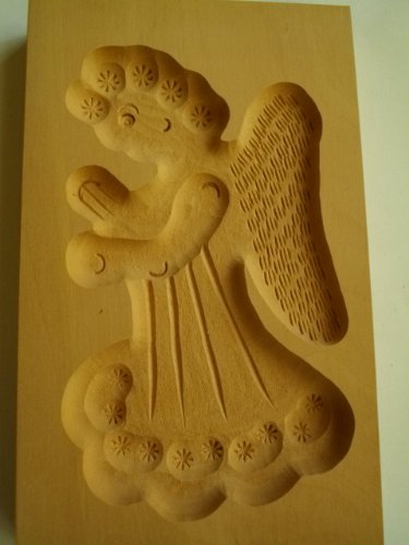 Spekulatius-Model 'betender Engel', 15x9cm, Ahorn
