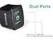 Nekteck Quick Charge 3.0 36W 2 Ports USB Rapid Turbo Car Charger Adapter for Samsung Galaxy S7/S6/ Edge/ Edge+, Note 5/ 4 / Edge, Nexus 6, HTC M9, Xperia Z3/ Z2, Moto X, LG G4 G5 and More, Black