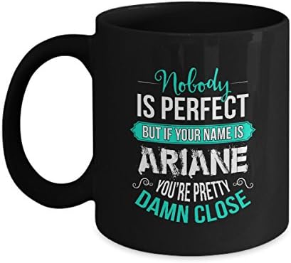 Mason Jar Mugs Personalized - Name is ARIANE Coffee Mugs - Personalized Gifts Bulk - Unique  Christmas, Birthday Gift idea for ARIANE, Women, Mom, Sister, Aunt, 11oz Tea Cup Black