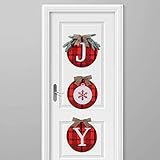 Joiedomi Christmas Joy Sign Buffalo Plaid Wreath for Front Door, Rustic Burlap Wooden Holiday DÃ©cor for Window Wall Farmhouse Indoor Outdoor Christmas Holiday Decorations