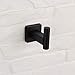 GERZWY Bathroom Matte Black Coat Hook SUS 304 Stainless Steel Single Towel/Robe Clothes Hook for Bath Kitchen Garage Heavy Duty Contemporary Hotel Style Wall Mounted 2 Pack DG1407-BK