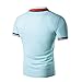 Men's Tee,Neartime Jacquard Collar Polo Shirt for Men T-Shirt Tee Top (M, Light Blue)