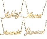 AOLO Personalized Name Necklace Tiny Charm Necklace In Sliver Golden