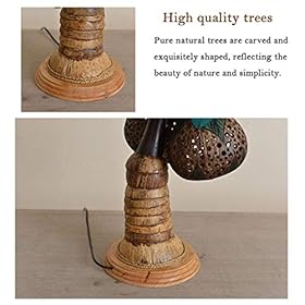 N/Z Daily Equipment Multifunctional Desk Lamp Coconut Shell Art Deco Lamps Southeast Asian Style Table Lamp Bedroom… 41bTsEowkKL