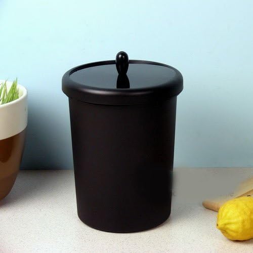 Fashion Mini Desktop Trash can Small Kitchen Countertop Bins Black