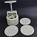 Tifan Circular Moon Cake Mold White Mooncake Mold 3 Stamps DIY Tool 150-185g