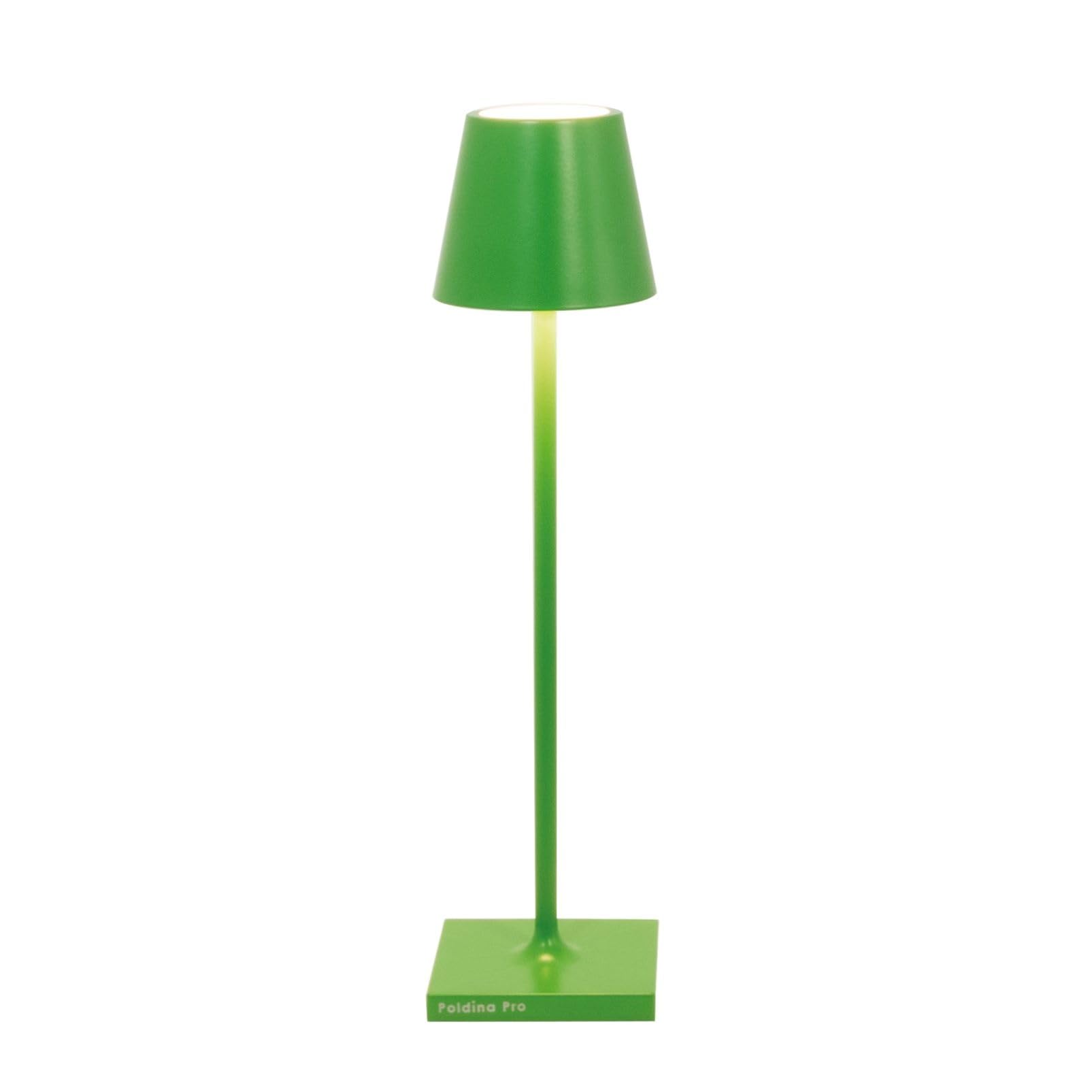 Zafferano, Poldina Micro Lamp, Rechargeable Cordless Table Lamp with Touch Controls, Suitable for Interior and Outdoor, Dimmer, 2200-3000 K, Height 27.5 cm, Apple Green Colour